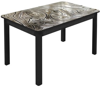 Кухонный стол раскладной Гамбург Мини, ноги метал. крашеные №23 (Exclusive h140/черный) в Вологде