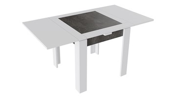 Кухонный раздвижной стол Хьюстон тип 3 (Белый/Ателье темный) в Вологде - предосмотр 1