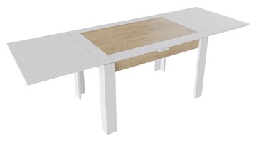 Кухонный стол раскладной Хьюстон тип 4 (Белый/Дуб Крафт золотой) в Вологде - предосмотр 1