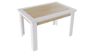 Кухонный стол раскладной Хьюстон тип 4 (Белый/Дуб Крафт золотой) в Вологде - предосмотр