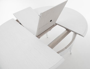 Стол раздвижной Кабриоль исп. Круг 1250, тон 2 Покраска + патина с прорисовкой (на столешнице) в Вологде - предосмотр 4