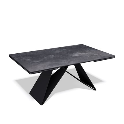 Кухонный раздвижной стол KB1400, черный/керамика черная в Вологде - изображение