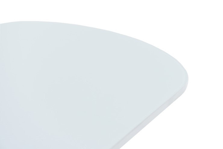 Кухонный раскладной стол Корсика исп. 1 (Стекло Белое, Opti) 1100(1415)*700 в Вологде - изображение 6