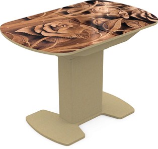 Кухонный стол раздвижной Корсика исп. 2 Фотопечать (Дерево №4) 1200(1515)*800 в Вологде