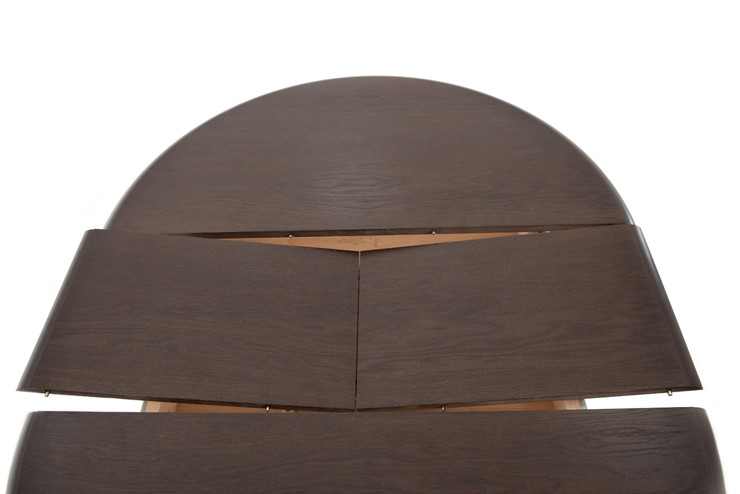 Кухонный стол раскладной Леонардо-1 исп. Круг 1000, тон 2 (Морилка/Эмаль) в Вологде - изображение 5