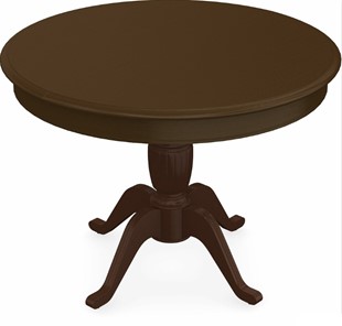 Обеденный раздвижной стол Леонардо-1 исп. Круг 1000, тон 4 Покраска + патина с прорисовкой (на столешнице) в Вологде - предосмотр