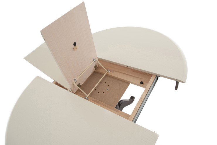 Обеденный раздвижной стол Леонардо-1 исп. Круг 1000, тон 4 Покраска + патина с прорисовкой (на столешнице) в Вологде - изображение 6