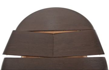 Кухонный стол раскладной Леонардо-1 исп. Круг 820, тон 40 (Морилка/Эмаль) в Вологде - предосмотр 5