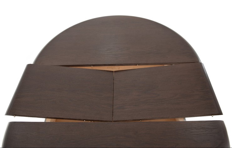 Обеденный раздвижной стол Леонардо-1 исп. Круг 820, тон 5 (Морилка/Эмаль) в Вологде - изображение 5