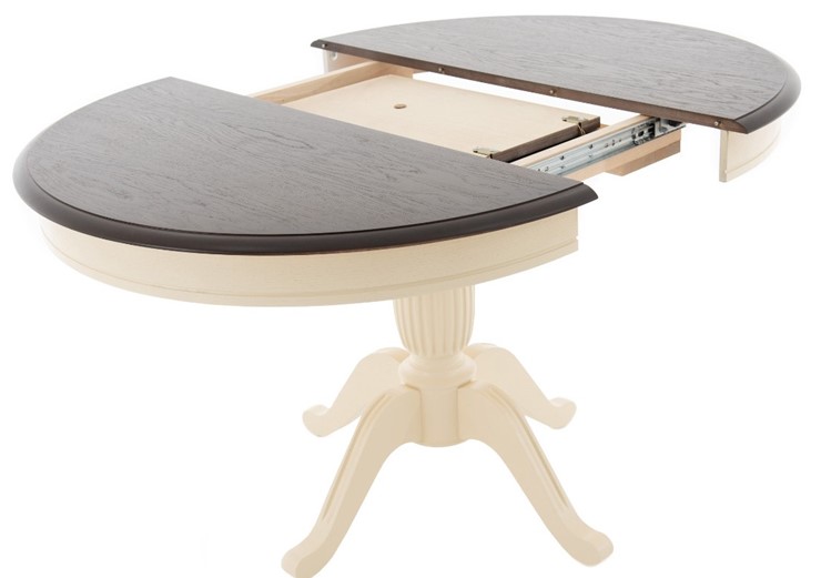 Обеденный раздвижной стол Леонардо-1 исп. Круг 900, тон 2 (Морилка/Эмаль) в Вологде - изображение 2