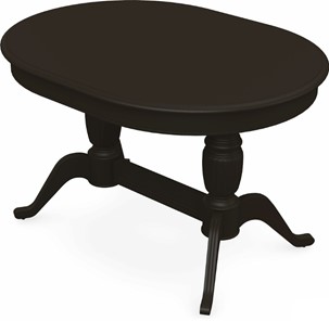 Раздвижной стол Леонардо-2 исп. Овал, тон 11 Покраска + патина с прорисовкой (на столешнице) в Вологде