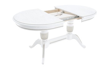 Кухонный стол раскладной Леонардо-2 исп. Овал, тон 2 (Морилка/Эмаль) в Вологде - предосмотр 1