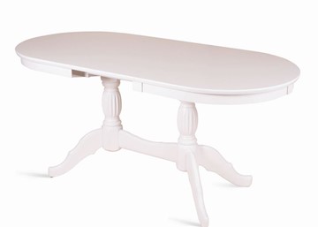 Кухонный стол раскладной Лилия-1300 (белая эмаль) 78,5x82x130+35 в Вологде - предосмотр 2