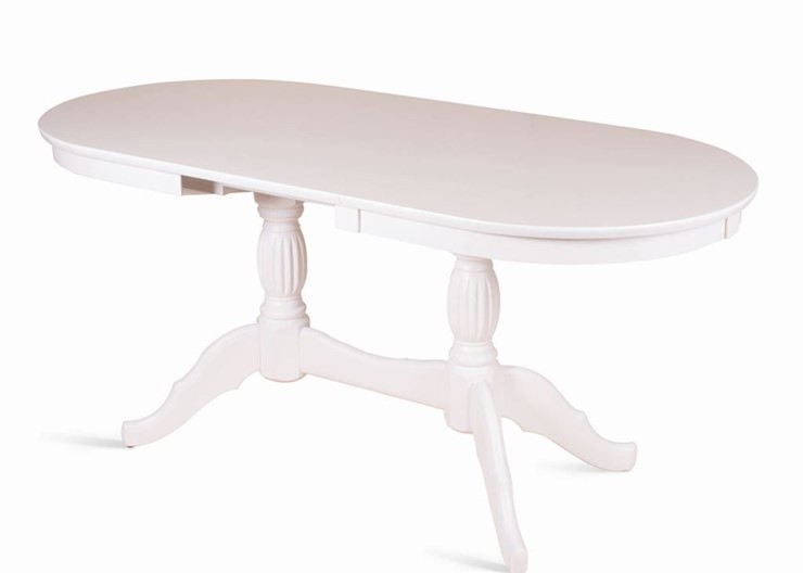 Кухонный стол раскладной Лилия-1300 (белая эмаль) 78,5x82x130+35 в Вологде - изображение 2