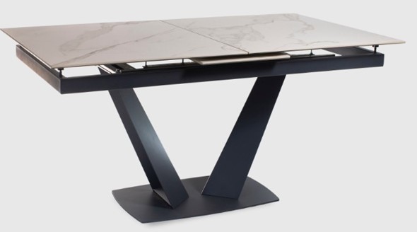 Кухонный раздвижной стол Лорд столешница керамика + стекло в Вологде - изображение