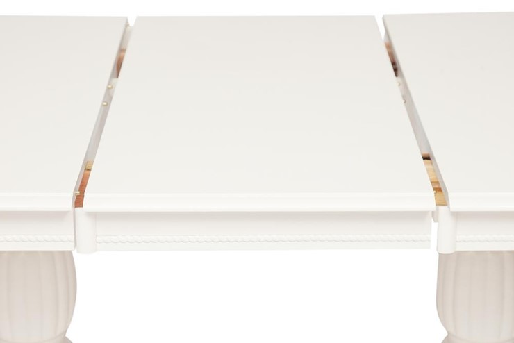 Кухонный стол раскладной LORENZO (Лоренцо) 160+46x107x76, pure white (402) в Вологде - изображение 3