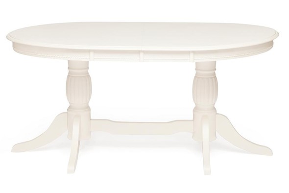Кухонный стол раскладной LORENZO (Лоренцо) 160+46x107x76, pure white (402) в Вологде - изображение