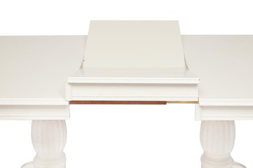 Кухонный стол раскладной LORENZO (Лоренцо) 160+46x107x76, pure white (402) в Вологде - предосмотр 6