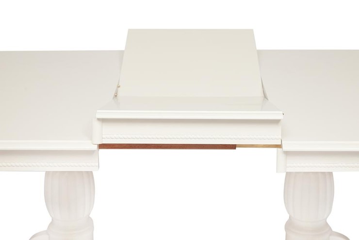 Кухонный стол раскладной LORENZO (Лоренцо) 160+46x107x76, pure white (402) в Вологде - изображение 6