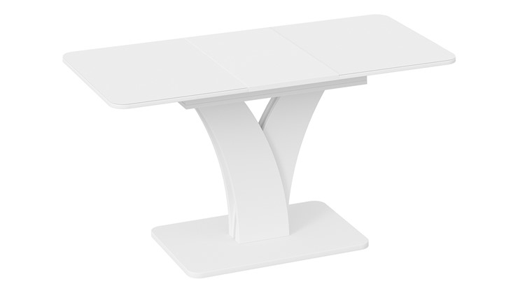 Раздвижной стол Люксембург тип 2 (Белый/Стекло белое матовое) в Вологде - изображение 1