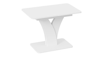Раздвижной стол Люксембург тип 2 (Белый/Стекло белое матовое) в Вологде