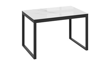 Раздвижной стол Маркус Тип 1 (Черный муар, Стекло белый мрамор) в Вологде - предосмотр 2