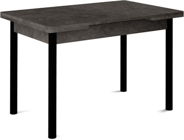 Кухонный стол раскладной Милан-2 EVO, ноги черные, серый камень в Вологде - предосмотр