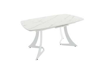 Кухонный стол раздвижной Милан Пластик (Камень белый) в Вологде