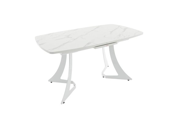 Кухонный стол раздвижной Милан Пластик (Камень белый) в Вологде - изображение