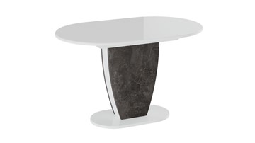 Кухонный раздвижной стол Монреаль тип 1 (Белый глянец/Моод темный) в Вологде - предосмотр