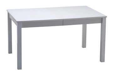 Кухонный стол раздвижной Кубика Нагано-2 стекло белое opti (хром-лак) в Вологде