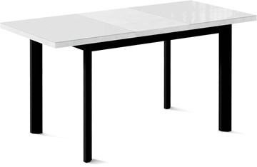 Обеденный раздвижной стол Нагано-2L (ноги черные, белый цемент) в Вологде - предосмотр 1
