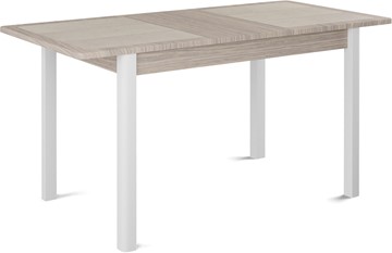 Кухонный стол раскладной Ницца-1 ПЛ (ноги белые, плитка бежевая/лофт) в Вологде - предосмотр 1