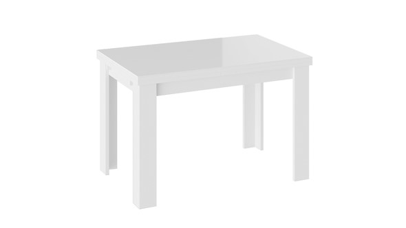 Стол раздвижной Норман тип 1, цвет Белый/Стекло белый глянец в Вологде - изображение
