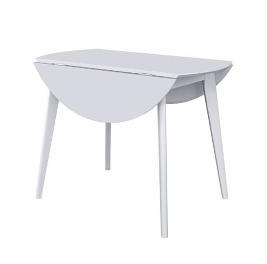 Кухонный раскладной стол Орион Drop Leaf 100, Белый в Вологде - изображение 6
