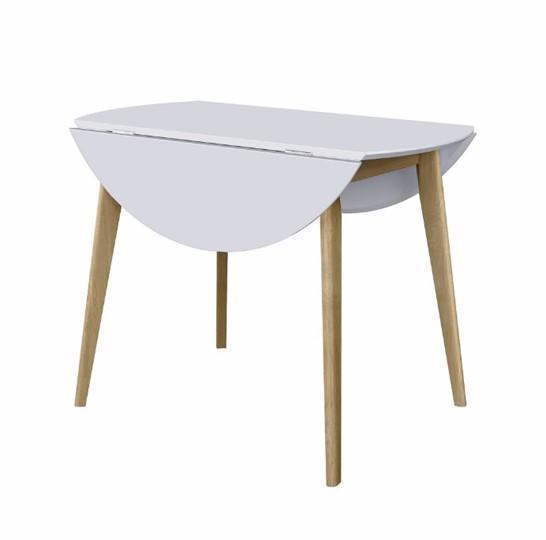 Кухонный раздвижной стол Орион Drop Leaf 100, Дуб/белый в Вологде - изображение 6