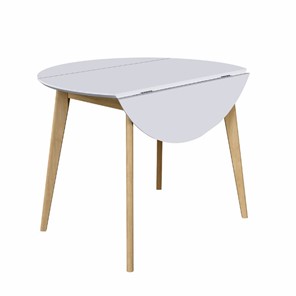 Кухонный раздвижной стол Орион Drop Leaf 100, Дуб/белый в Вологде - предосмотр 7