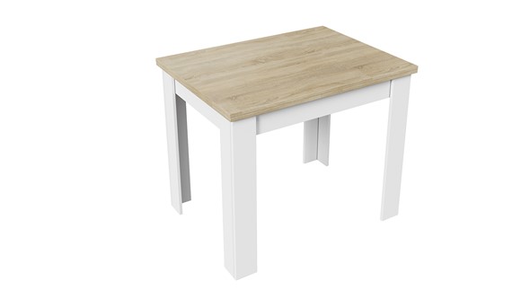 Кухонный раскладной стол Промо тип 3 (Белый/Дуб сонома светлый) в Вологде - изображение