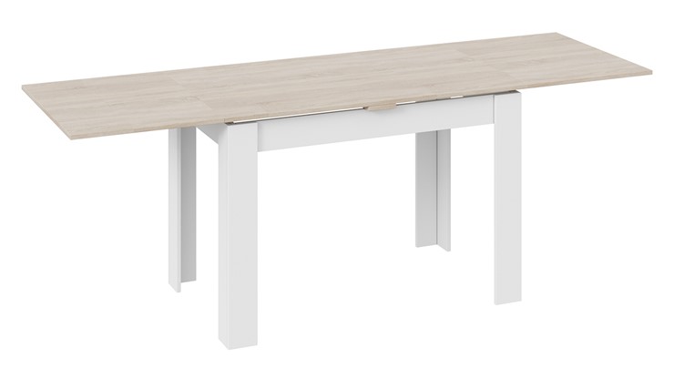 Обеденный раздвижной стол Промо тип 4 (Белый/Дуб сонома светлый) в Вологде - изображение 1