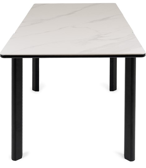 Стол раздвижной Римини-мини С, 90х65 (+40) керамика White Marble (белый) в Вологде - изображение 10