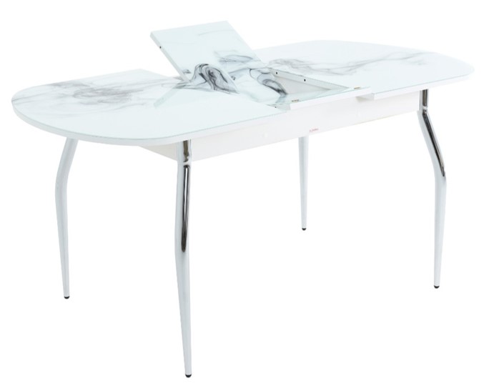 Обеденный раздвижной стол Ривьера исп.1 ноги метал. крашеные №24 Фотопечать (Текстура №47) в Вологде - изображение 2