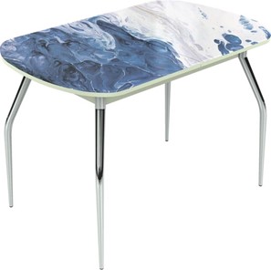 Кухонный стол раскладной Ривьера исп.2 ноги метал. крашеные №24 Фотопечать (Вода №11) в Вологде