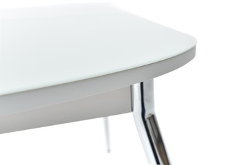Кухонный стол раскладной Ривьера мини дерево №1 (стекло белое/белый) в Вологде - предосмотр 5