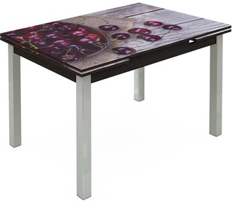 Раздвижной стол Шанхай исп. 1, ноги метал. крашеные №21 Фотопечать (Фрукты №29) в Вологде