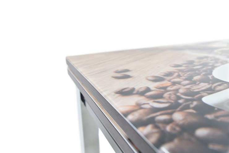 Кухонный стол раскладной Шанхай исп. 2, ноги метал. крашеные №21 Фотопечать (Текстура №39) в Вологде - изображение 7