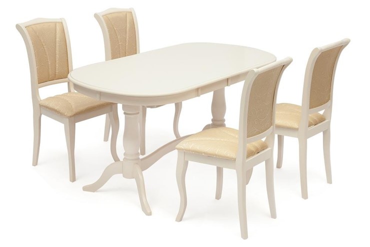 Стол раздвижной Siena ( SA-T6EX2L ) 150+35+35х80х75, ivory white (слоновая кость 2-5) арт.12490 в Вологде - изображение 6