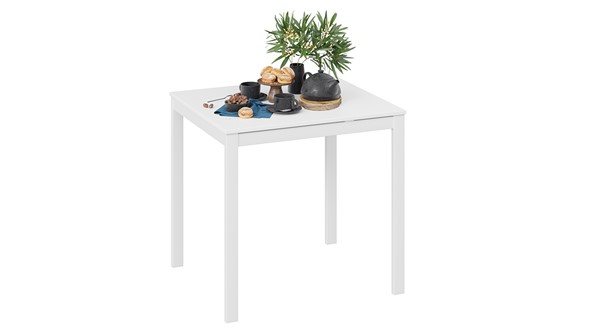 Кухонный стол раздвижной Слайд тип 1 (Белый матовый, Белый) в Вологде - изображение