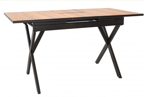 Кухонный раскладной стол Стайл № 11 (1100/1500*700 мм.) столешница пластик, форма Флан, с механизмом бабочка в Вологде - изображение