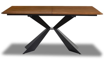 Кухонный стол раздвижной T1712A: орех 180 (WK-07)/черный (PC-02) в Вологде - предосмотр