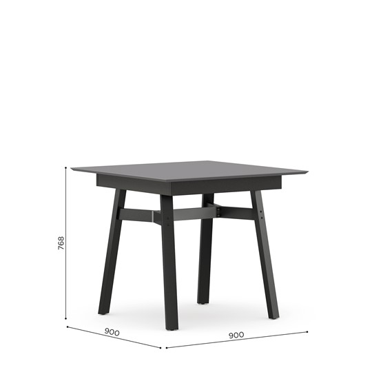 Обеденный стол 900 Элиот ЛД 414.110.000, Оникс Серый/Чёрный в Вологде - изображение 3